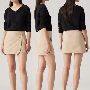 LEVIS Denim Wrap Skirt Cream Size 30/10